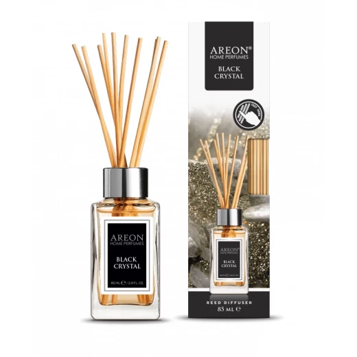 معطر جو اريون برائحة بلاك كريستال 85 مل، تصميم أنيق للمنزل، يدوم حتى 4 أسابيع، سهل الاستخدام، أعواد معطرة للديكور، معطر جو مثالي لغرفة المعيشة أو غرفة النوم أو المكتب