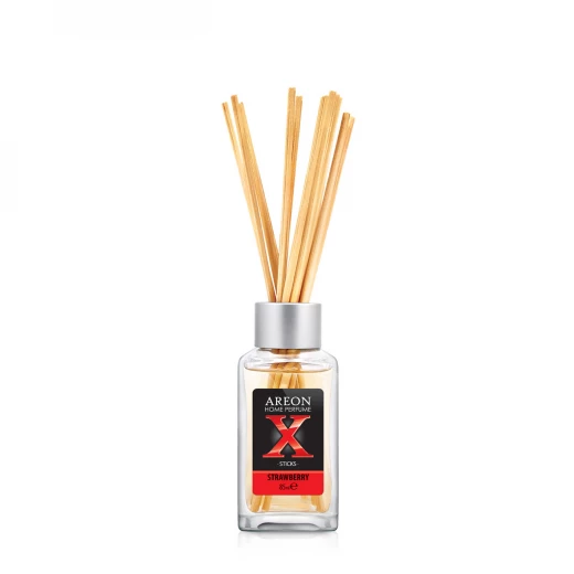أعواد معطر جو أريون برائحة الفراولة 85 مل: معطر جو يدوم طويلاً للمنزل والمكتب، يقضي على الروائح الكريهة، يوفر عطرًا على مدار الساعة طوال أيام الأسبوع، مثالي لأي غرفة - أريون - Image 2