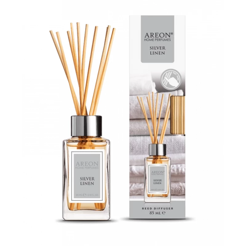 معطر جو اريون برائحة سيلفر لينين 85 مل مع أعواد - أريون