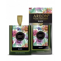 Areon Black Sachet Air Freshener 1-Pack for Closets, Drawers, and Small Spaces, Long Lasting Scent, Easy Hang with Ribbon