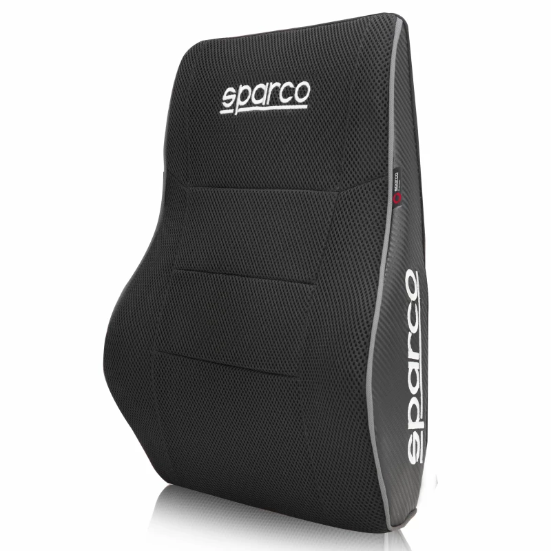 Sparco Lumbar Support Foam Cushion for Car Seats Ergonomic Design Memory Foam Back Support for Long Drives and Daily Use Reduces Back Strain and Discomfort - Sparco