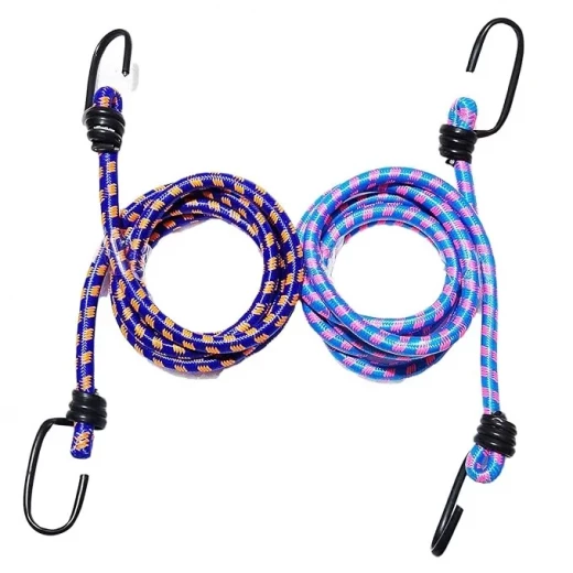 مجموعة حبال بنجي إم إس إيه سي، 6 قطع، أسود، 5 أقدام، أشرطة أمتعة مرنة للدراجات والسيارات - إم إس إيه سي - Image 3