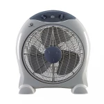مروحة صندوق HFB1604 بتصميم أنيق مع 3 إعدادات للسرعة ومؤقت لمدة ساعة واحدة. تمنحك هذه المروحة تبريدًا فعالًا باللون الأسود مع كفالة لمدة سنة. - هوم الكترك