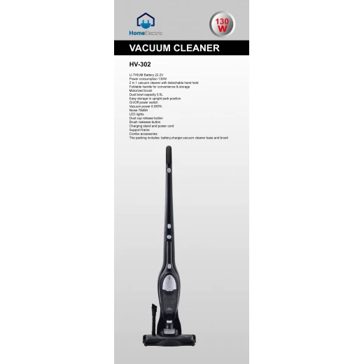 Shark HV302 Cordless 2 in 1 Vacuum Cleaner with Detachable Handheld, Foldable Handle for Easy Storage, 130W Power, 0.5L Dustbin Capacity, LED Lights, and 1 Year Warranty - Image 2