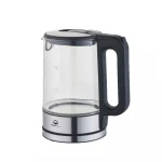 KK588 Electric Kettle with Stainless Steel and Glass Construction, 1.7 Liter Capacity, 2200W Power, and a 1 Year Warranty for Efficient and Stylish Water Heating - Home electric