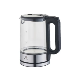 KK588 Electric Kettle with Stainless Steel and Glass Construction, 1.7 Liter Capacity, 2200W Power, and a 1 Year Warranty for Efficient and Stylish Water Heating