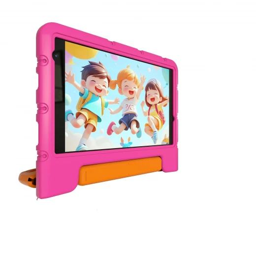 VIKUSHA Kid's Tablet V N7 8" Android 13 64GB | Educational Games, Galaxy Park 50 JD Card, Sponge Protective Cover, Screen Protector Aged 3 to 12, Pink - Vikusha - Image 4