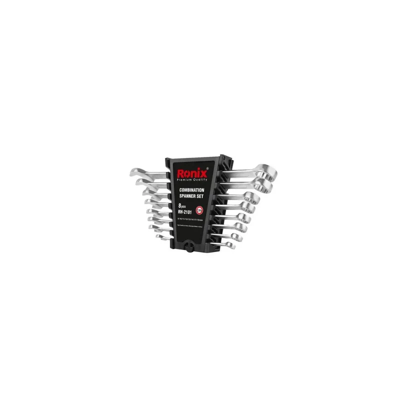 طقم مفاتيح ربط Ronix RH-2101، مجموعة 8 قطع، فولاذ كروم فاناديوم - رونيكس