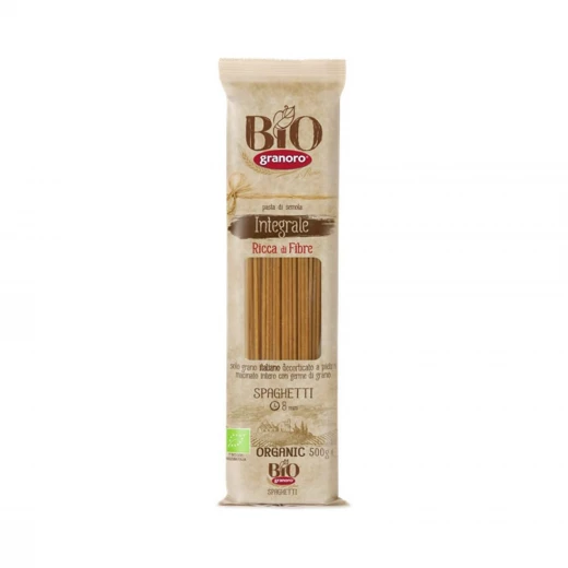 Granoro Organic Whole Wheat Spaghetti Pasta 500g - High Fiber, Healthy Choice Granoro Organic Whole Wheat Spaghetti Pasta 500g - High Fiber, Healthy Choice