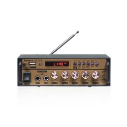 مضخم صوت بيتافو BT-198B صغير الحجم بتقنية البلوتوث وUSB وبطاقة SD، 18 واط، أسود