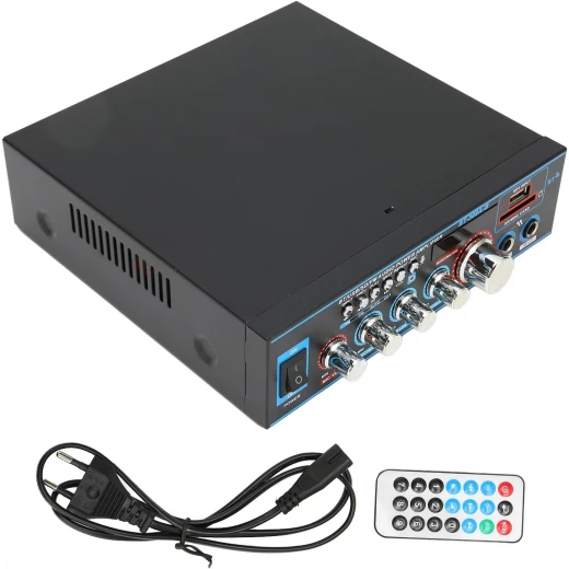 مضخم صوت منزلي BT-309A، 400 واط × 2 مضخم صوت بلوتوث ثنائي القناة، صندوق استقبال ستيريو رقمي لمكبر صوت المسرح المنزلي - Image 3