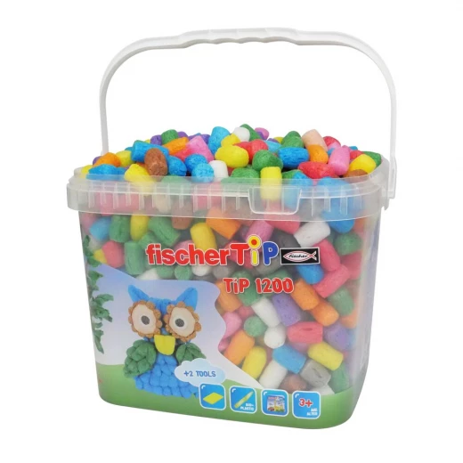 FischerTiP 1200 Colorful Building Blocks Set for Kids, Ages 3+, Bucket FischerTiP 1200 Colorful Building Blocks Set for Kids, Ages 3+, Bucket