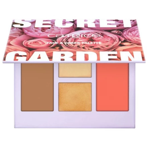باليت Catrice Secret Garden C01 للوجه، مجموعة إضاءة وبرونز وبلاشر لبشرة متألقة باليت Catrice Secret Garden C01 للوجه، مجموعة إضاءة وبرونز وبلاشر لبشرة متألقة