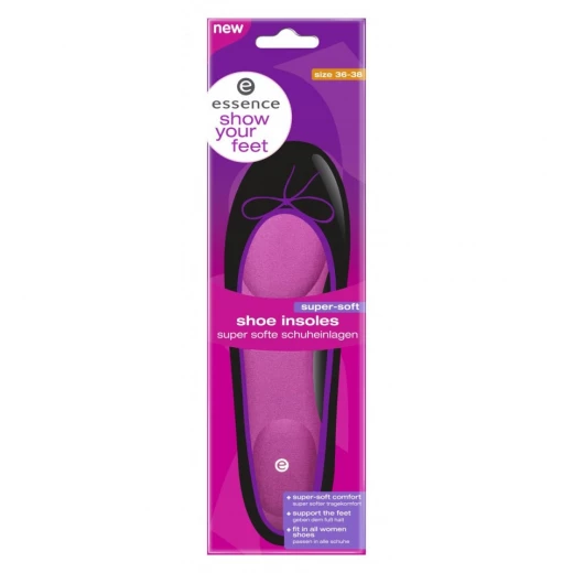 نعال الأحذية Essence Show Your Feet مقاس 36 و 38 للنساء والرجال راحة ودعم مثاليين طوال اليوم وتخفيف إجهاد القدم