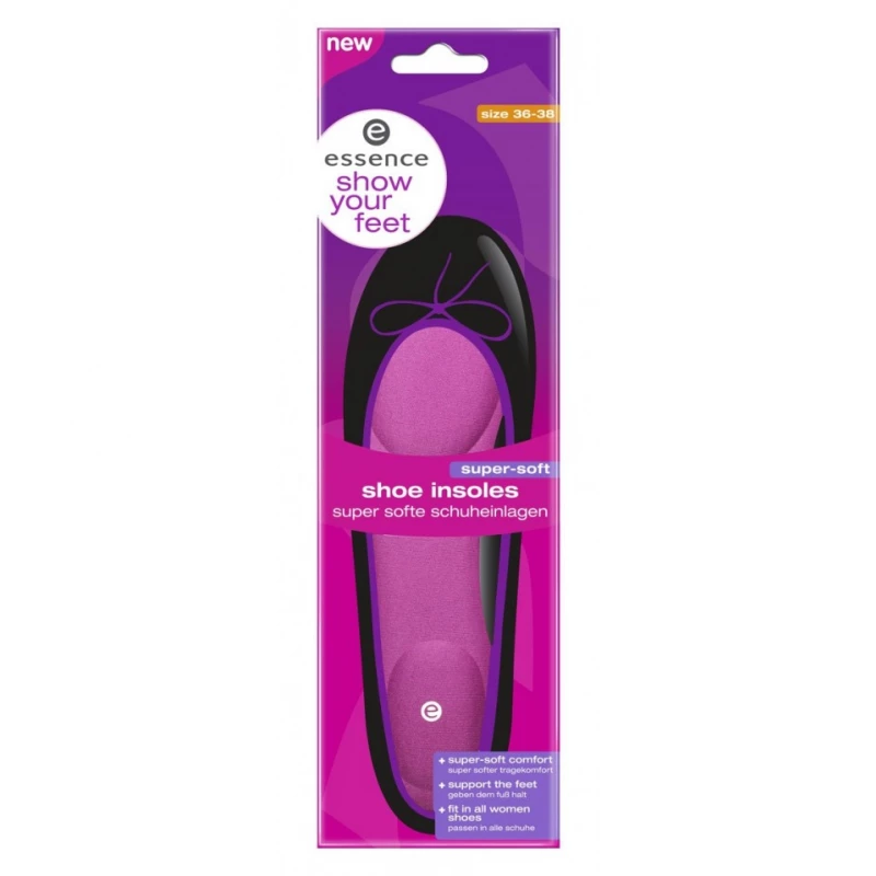 نعال الأحذية Essence Show Your Feet مقاس 36 و 38 للنساء والرجال راحة ودعم مثاليين طوال اليوم وتخفيف إجهاد القدم