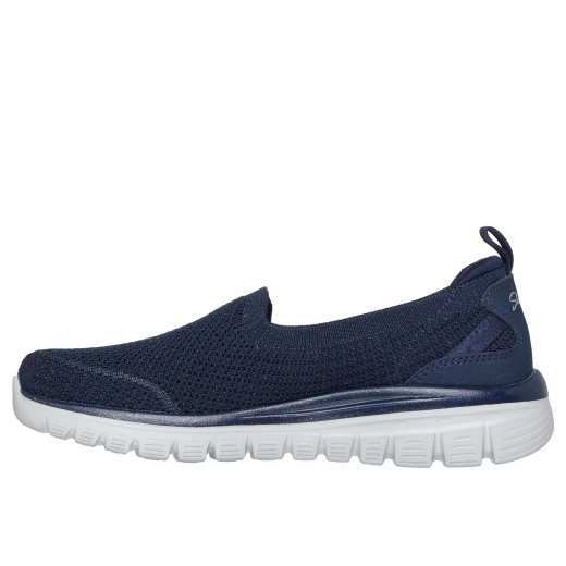 Skechers Women's Breezestep Navy Slip On Comfort Shoes 40 featuring Air Cooled Memory Foam Insole and Heel Pillow Support for All Day Wear. Lightweight Textile Upper. Size 40 - Skechers - Image 4