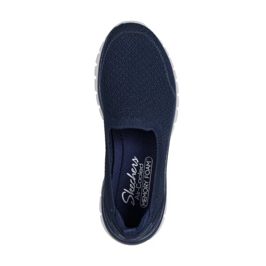 Skechers Women's Breezestep Navy Slip On Comfort Shoes 40 featuring Air Cooled Memory Foam Insole and Heel Pillow Support for All Day Wear. Lightweight Textile Upper. Size 40 - Skechers - Image 5