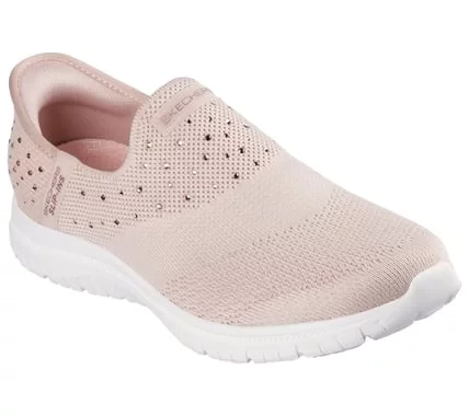 Skechers Women's Slip Ins Virtue Starlight Champagne Rhinestone Embellished 37 - Skechers - Image 3