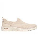 Skechers Women's Arch Fit Refine 2.0 Copper Chic Slip On Comfort Shoes with Stretch Fit Knit Upper and Removable Arch Fit Insole Size 37 Natural - Skechers