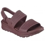 Skechers Women's Arch Fit Footsteps Day Dream Platform Sandals with Adjustable Ankle Strap and Cushioned Arch Fit Footbed - Brown, Size 39 - Skechers