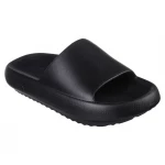 Skechers Women's Arch Fit Horizon Foamies Slide Sandals Black 37, Vegan Construction, Contoured Footbed, Supportive Comfort, Sculpted Style, Single Band Upper - Skechers