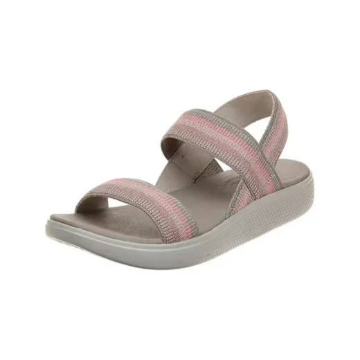 صنادل BOBS من سكيتشرز النسائية Summer Skipper مع حزام كعب قابل للتعديل ونعل داخلي مريح من رغوة Plush بلون بني رمادي مقاس 36 صنادل BOBS من سكيتشرز النسائية Summer Skipper مع حزام كعب قابل للتعديل ونعل داخلي مريح من رغوة Plush بلون بني رمادي مقاس 36
