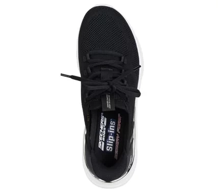 Skechers Slip-Ins BOBS Sport B Love True Delight Women's Sneakers: Memory Foam Comfort, Vegan, Black/White, Size 40 - Skechers - Image 4