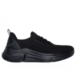 Skechers BOBS Sport Sparrow Flex Athletic Shoes for Men, Black Engineered Knit Upper with Fixed Stretch Laces, Cushioned Memory Foam Insole, Size 45 for Comfortable Everyday Wear - Skechers