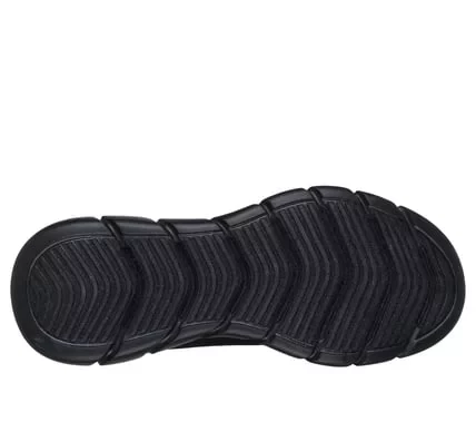 حذاء سكيتشرز بوبس سبورت بي فليكس آيسي إيدج للرجال أسود مقاس 40 يتميز بجزء علوي من نسيج خفيف الوزن وقابل للتنفس ونعل داخلي مبطن من إسفنج ميموري ونعل خارجي مرن ومريح للارتداء اليومي - سكيتشرز - Image 11