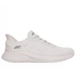 حذاء رياضي رجالي سكيتشرز بوَبز سبورت سكواد كاوس سوليد ستب، تقنية سهولة الارتداء، نعل داخلي مبطن بتقنية ميموري فوم، نعل أوسط ممتص للصدمات، بدون رباط، نباتي، مقاس 40 / أوف وايت - سكيتشرز