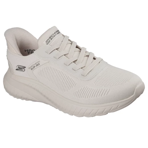Skechers Men's BOBS Sport Squad Chaos Slip On Sneakers, Off White, Size 42, Hands Free Slip Ins, Memory Foam Cushioning, No Tie Laces, Vegan Friendly, Machine Washable - Skechers - Image 3