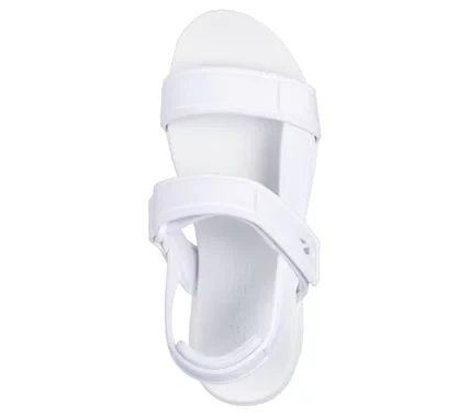Skechers Women's Uno Summer Stand2 T-Strap Sandals in White, Featuring Cushioned Yoga Foam and Visible Skech Air Airbag Midsole, Size 38, Perfect for Summer Style - Skechers - Image 4