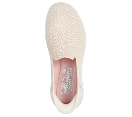 حذاء رياضي سهل الارتداء من سكيتشرز للنساء GO WALK Joy Vela، بتقنية Heel Pillow، نسيج شبكي مرن، نعل داخلي من إسفنج ميموري فوم المبرد بالهواء، وتوسيد 5-GEN، مقاس 37.5، أبيض - سكيتشرز - Image 4