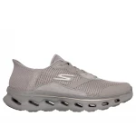 Skechers Women's Go Walk Glide Step 2.0 Slip-On Taupe 38.5 Comfort Walking Shoes Hands Free Slip In Air Cooled Memory Foam Insole Machine Washable Supportive Everyday Wear - Skechers