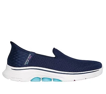 Skechers Women's Hands Free Slip-ins GO WALK 7 Daley Slip On Shoes with Air Cooled Memory Foam Insole Vegan Design Size 37 Navy Blue - Skechers - Image 2