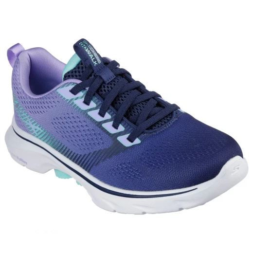 Skechers Women's Go Walk 7 Walking Shoes Navy Mint with Air-Cooled Goga Mat Insole and Hyper Pillar Technology for Support, Size 38 EU - Skechers - Image 3