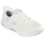 حذاء المشي سكيتشرز جو ووك آرتش فيت 2.0 للنساء، تصميم سهل الارتداء مع دعم لقوس القدم ولون طبيعي، تقنية سليب إنز بدون استخدام اليدين، مقاس 40 - سكيتشرز