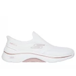 Skechers Women's GO WALK Arch Fit 2.0 Tatum Slip On Sneakers White 38.5 Featuring Hands Free Slip ins, Arch Fit Support, Engineered Knit Upper, and Lightweight Ultra Go Cushioning - Skechers