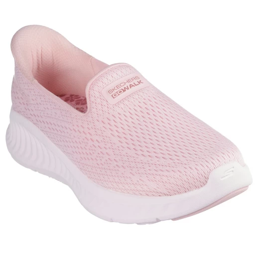 Skechers Women's Go Walk Now Slip On 39 Light Pink Athletic Comfort Shoes with Air Cooled Goga Mat Insole and Ultra Light Cushioning - Skechers - Image 3
