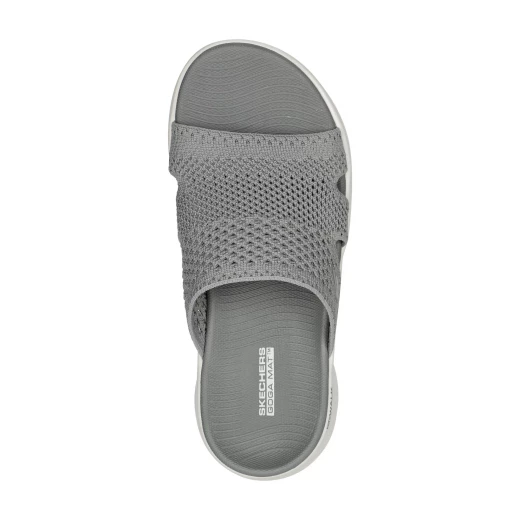 Skechers Women's GO WALK Flex Sandal Elation Gray 40 Comfort Slide Textured Knit Upper Goga Mat Footbed ULTRA GO Cushioning Lightweight Design 141425NAT - Skechers - Image 4