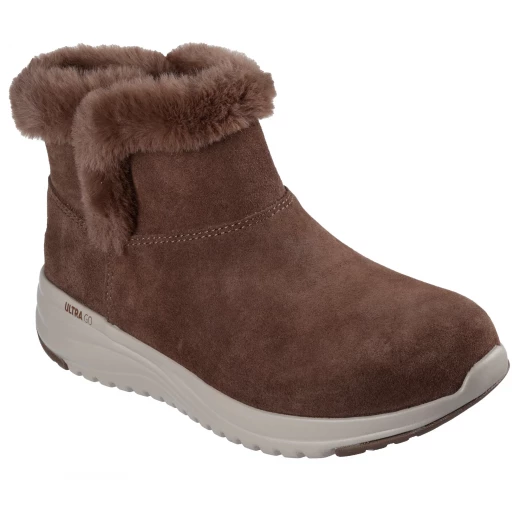 Skechers On The Go Stellar Cozy Step Women's Boots Chocolate Size 36 Featuring Air Cooled Goga Mat Cushioning Waterproof Design Faux Fur Trim for Winter Comfort and Style - Skechers - Image 3