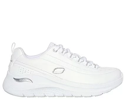 Skechers Women's Arch Fit 2.0 Star Bound Walking Shoes with Smooth Leather Upper, Ghillie Lace Front, Removable Arch Fit Insole, Cushioned Midsole, and Size 40 in White Color Skechers Women's Arch Fit 2.0 Star Bound Walking Shoes with Smooth Leather Upper, Ghillie Lace Front, Removable Arch Fit Insole, Cushioned Midsole, and Size 40 in White Color