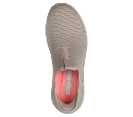 Skechers Women's Slip Ins D'Lux Walker 2.0 Taupe Mesh Walking Shoes Size 40 - Skechers - Image 4