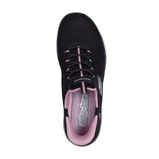 Skechers Women's Summits Dream Chaser Slip-ins with Heel Pillow, Black Engineered Mesh Upper, Fixed Stretch Laces, Air-Cooled Memory Foam Insole, Size 37.5 for Ultimate Comfort - Skechers - Image 5