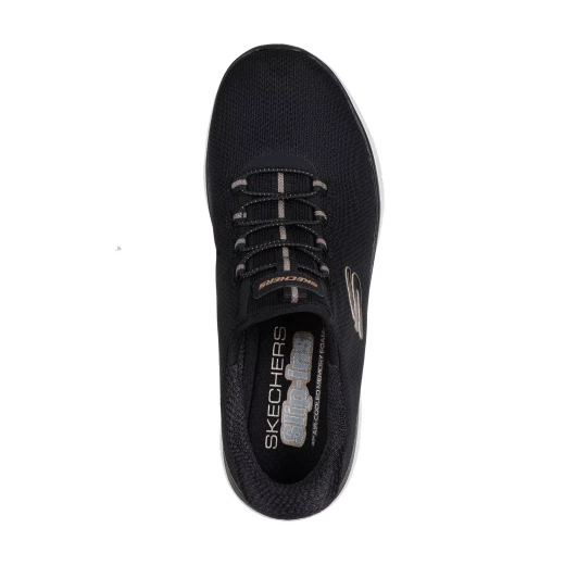Skechers Women's Summits Slip On Sports Shoes Black Size 39: Breathable Mesh Upper, Air Cooled Memory Foam Footbed for Ultimate Comfort and Support, Easy Wear - Skechers - Image 4