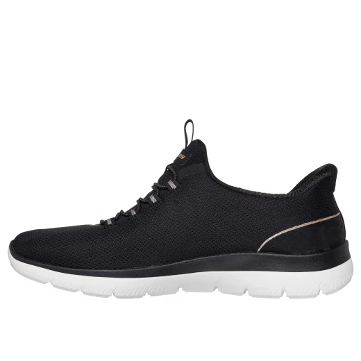 Skechers Women's Summits Slip On Sports Shoes Black Size 39: Breathable Mesh Upper, Air Cooled Memory Foam Footbed for Ultimate Comfort and Support, Easy Wear - Skechers - Image 5