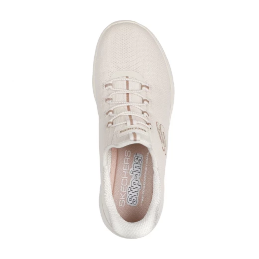 Women's Summits Slip On Sports Shoes Natural 36 Featuring Breathable Mesh Upper, Air Cooled Memory Foam Footbed for Ultimate Comfort and Hands Free Convenience - Skechers - Image 4