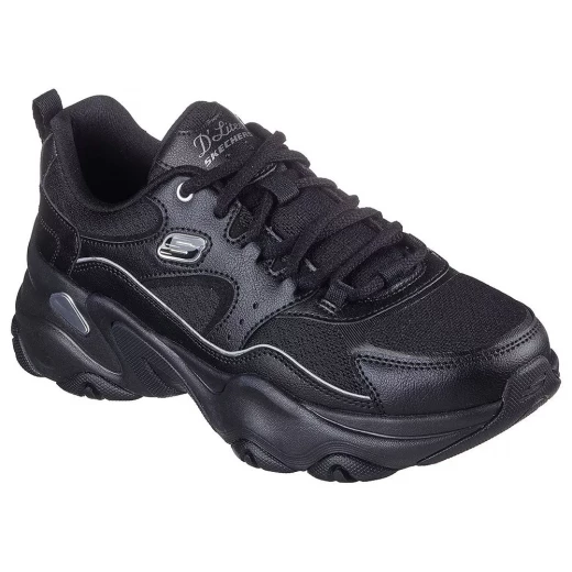 Skechers Women's D'Lites 5.0 Team Neutral Sneakers Black Size 40. Classic Lace Up Low Top Sporty Style with Air Cooled Memory Foam Insole for Comfort and Breathability - Skechers - Image 3