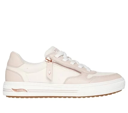 Skechers Women's Arch Fit Arcade Meet Ya There Sneakers Off White Canvas Upper No Tie Fit Design Removable Arch Fit Insole Lightweight Cushioned Midsole Size 40 - Skechers - Image 2