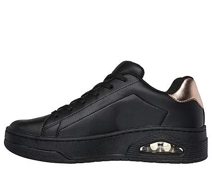 Skechers Street Women's Uno Courted Air Lace Up Sneakers Black Metallic Trim with Air Cooled Memory Foam Insole and Visible Skech Air Airbag Midsole Size 40 - Skechers - Image 7